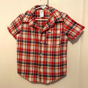 Carter’s Short Sleeve Lightweight Flannel Button Down Boys 3T